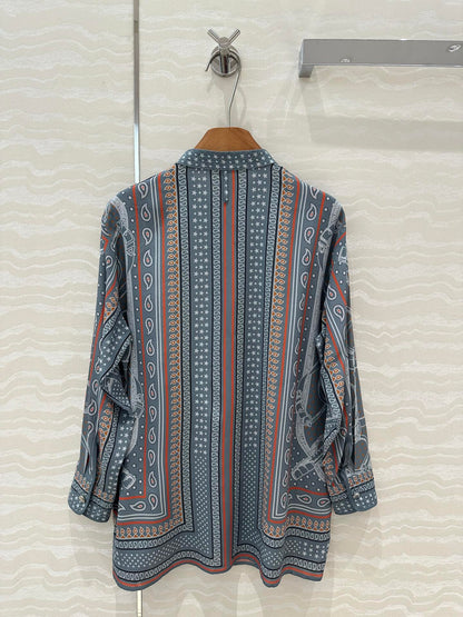 h 25ss silk buttons shirt