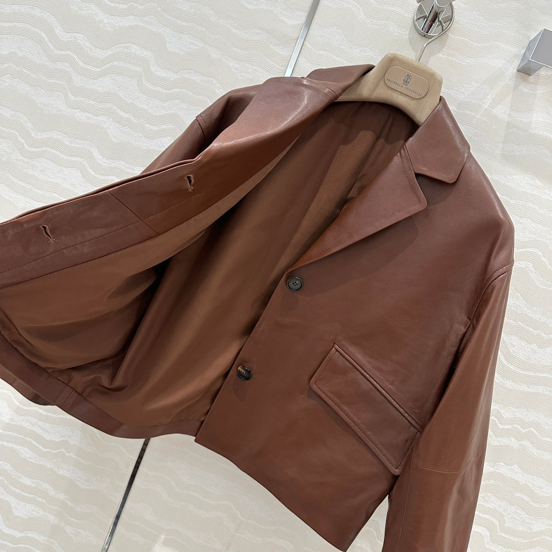 24fw leather jacket