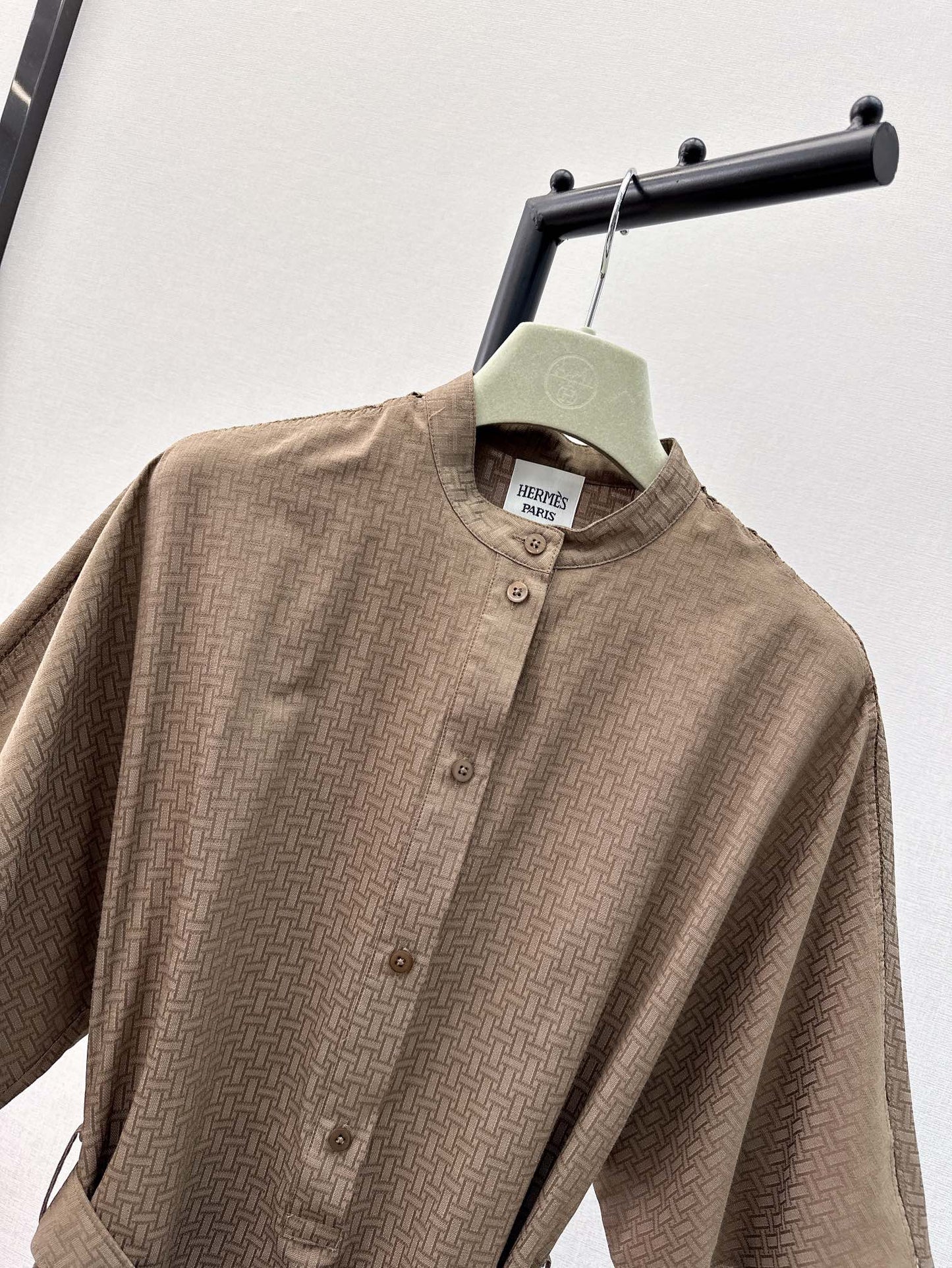 h 25ss jacquard shirt dress