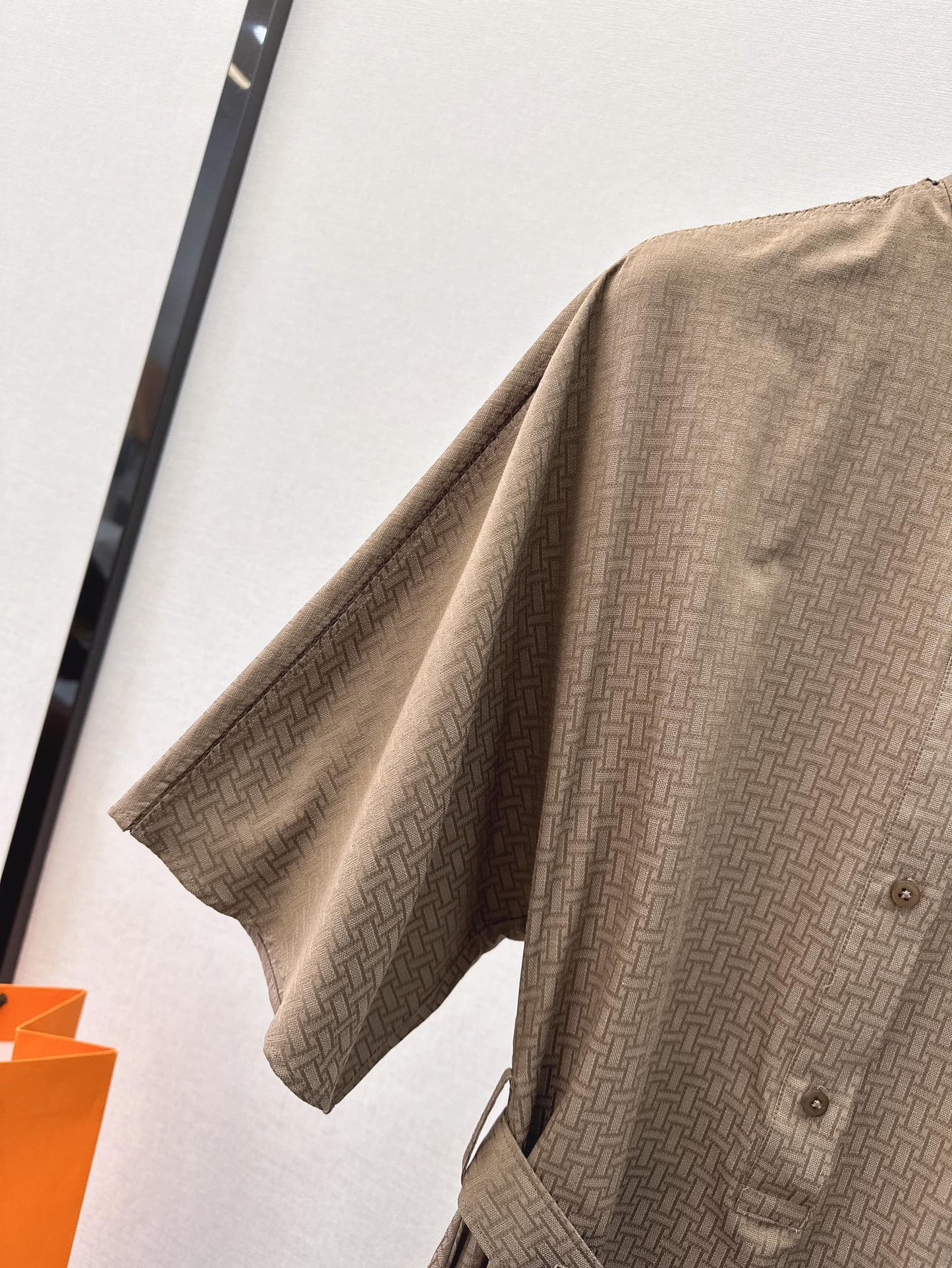 h 25ss jacquard shirt dress