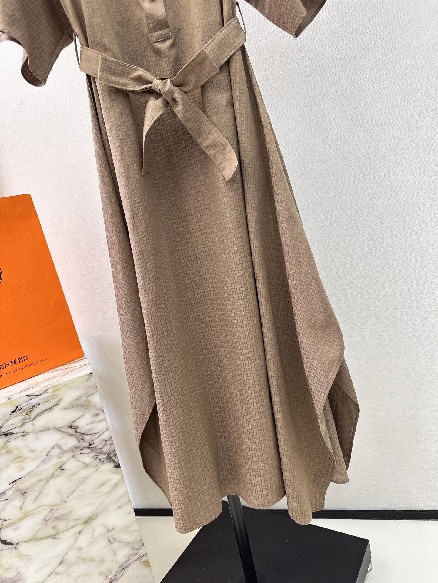 h 25ss jacquard shirt dress