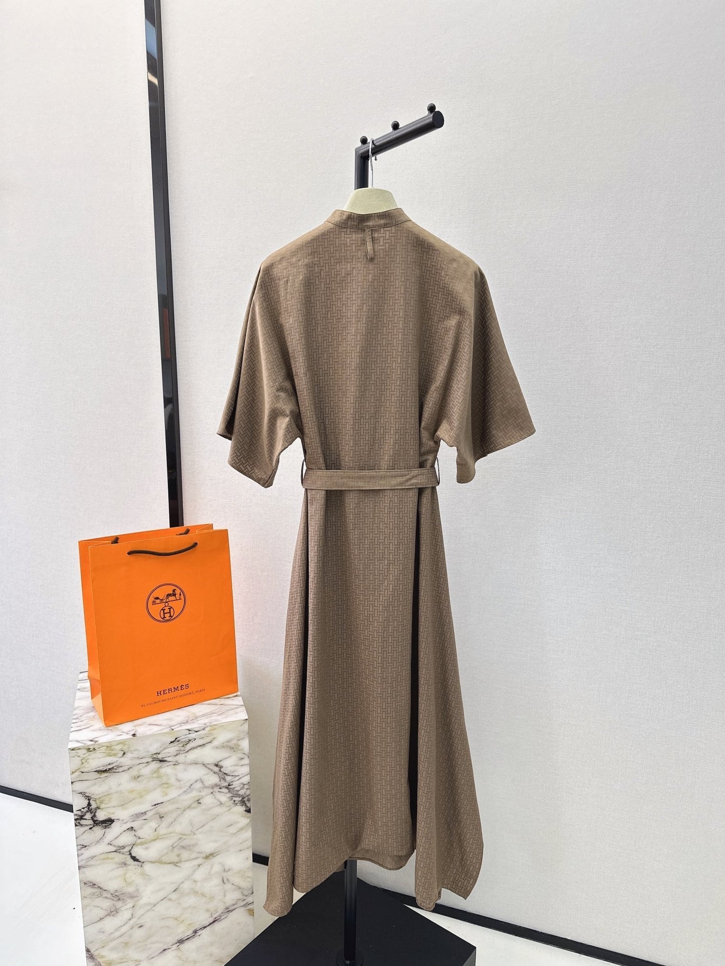 h 25ss jacquard shirt dress