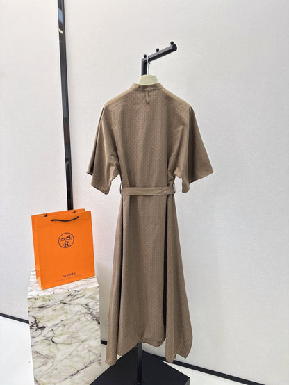 h 25ss jacquard shirt dress