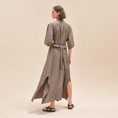 h 25ss jacquard shirt dress