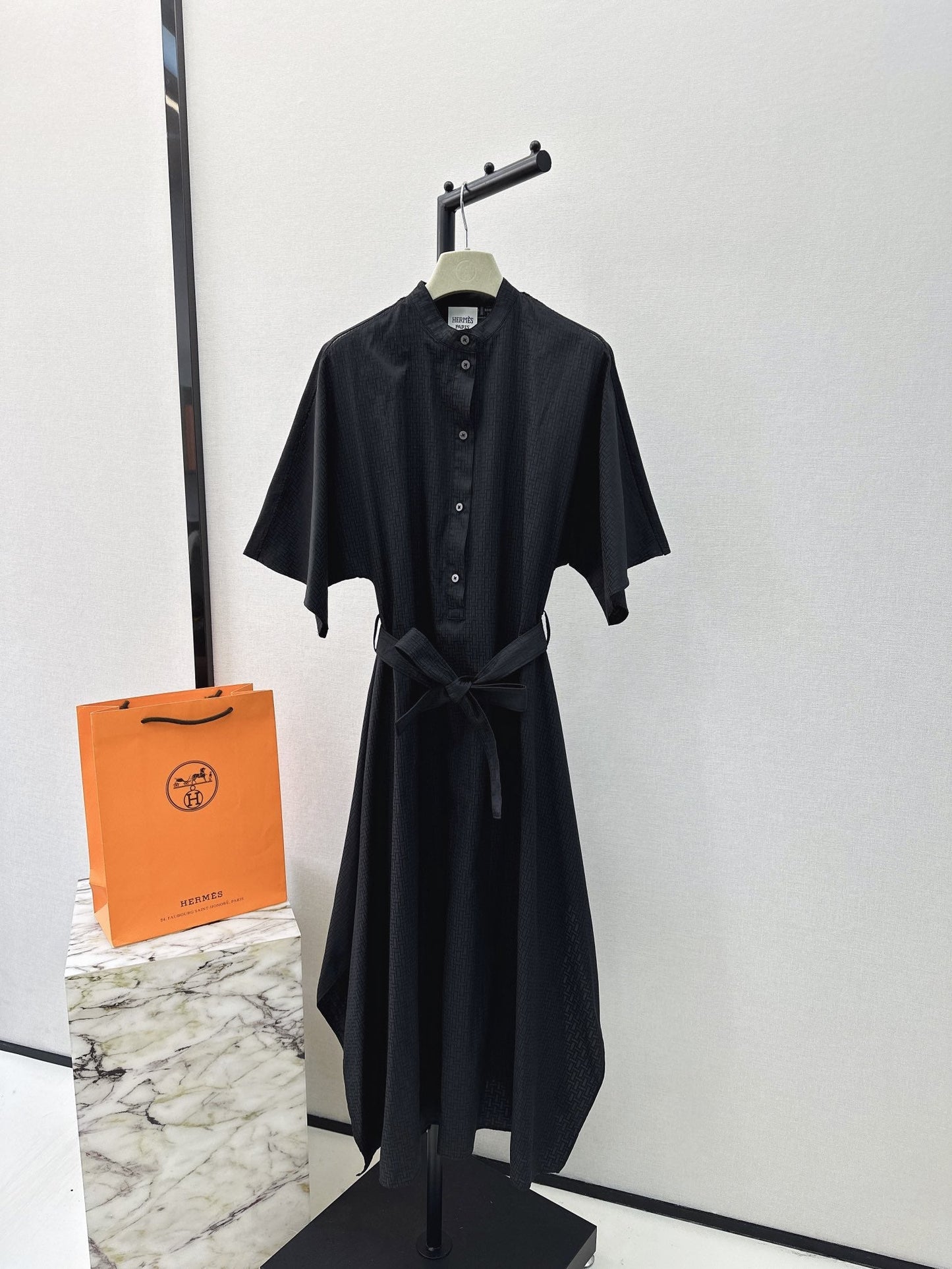 h 25ss jacquard shirt dress