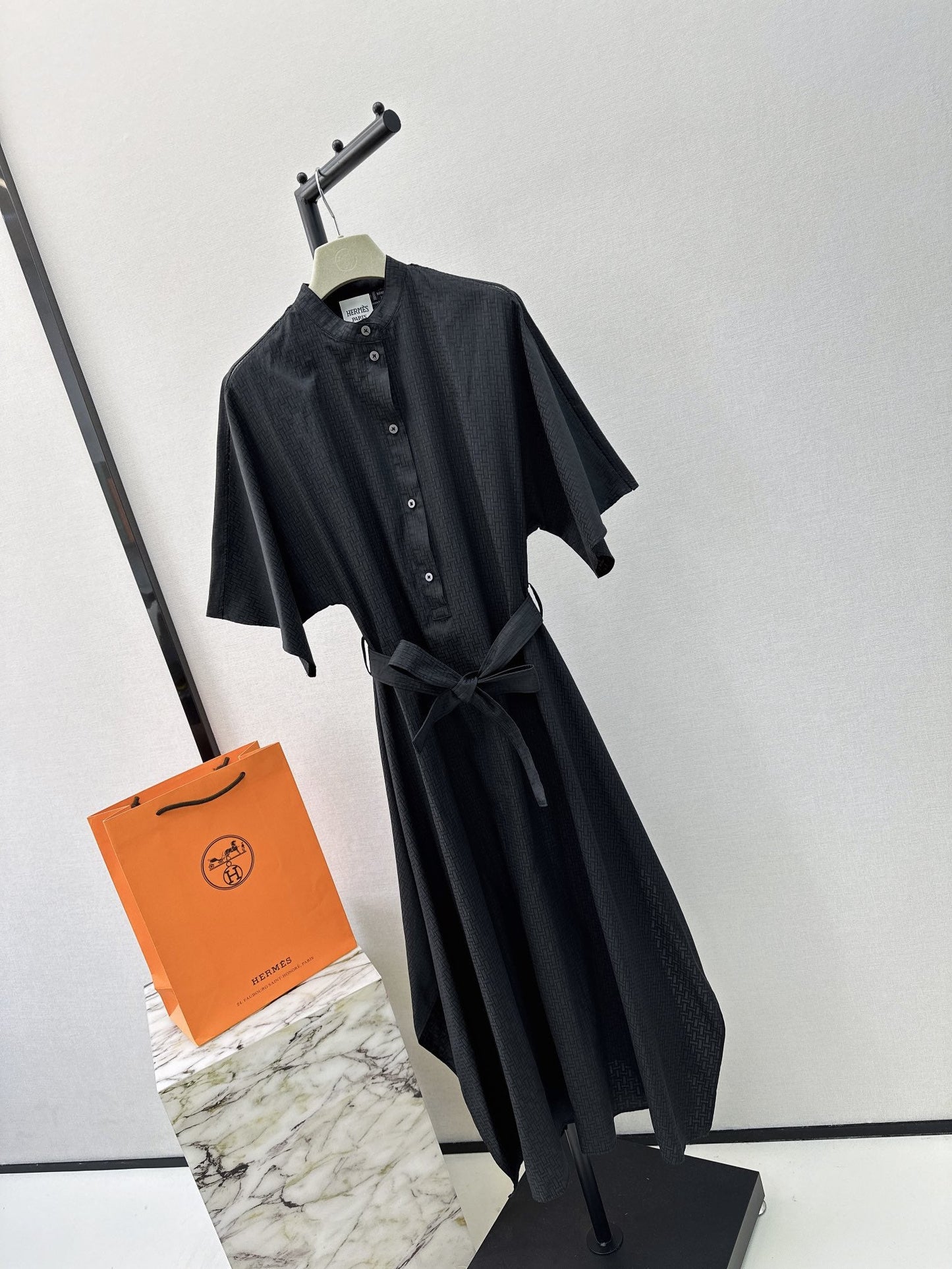 h 25ss jacquard shirt dress