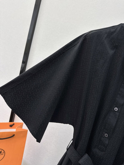 h 25ss jacquard shirt dress