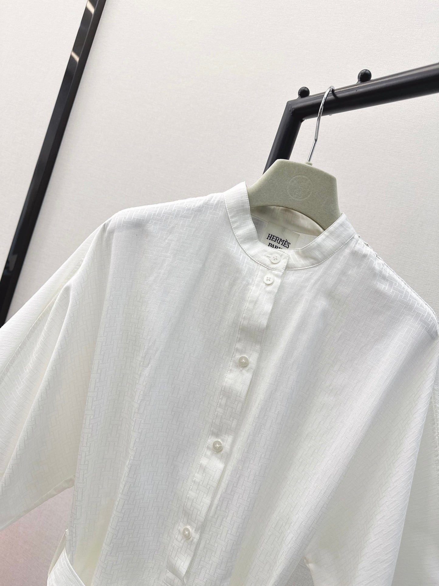 h 25ss jacquard shirt dress