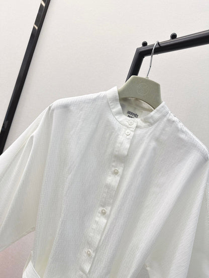 h 25ss jacquard shirt dress