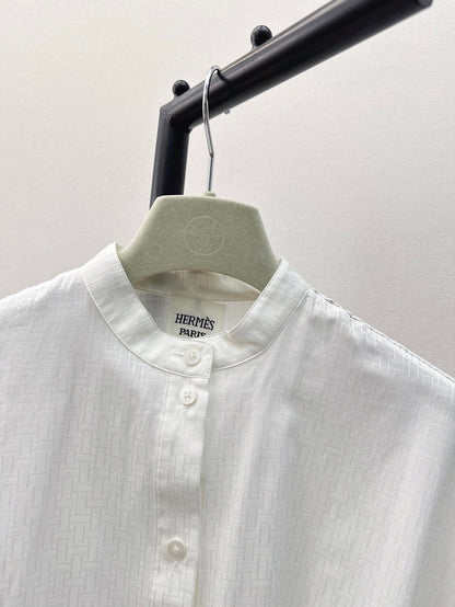 h 25ss jacquard shirt dress