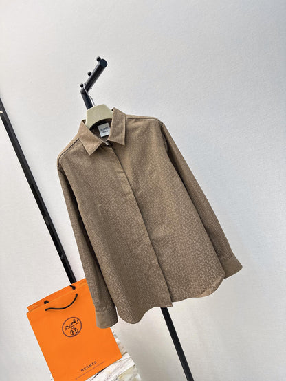 h 25ss jacquard buttons shirt