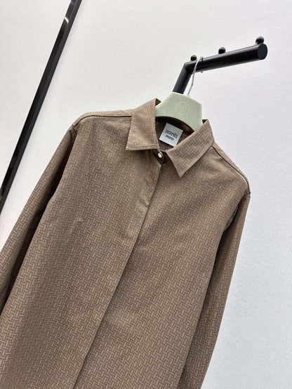 h 25ss jacquard buttons shirt