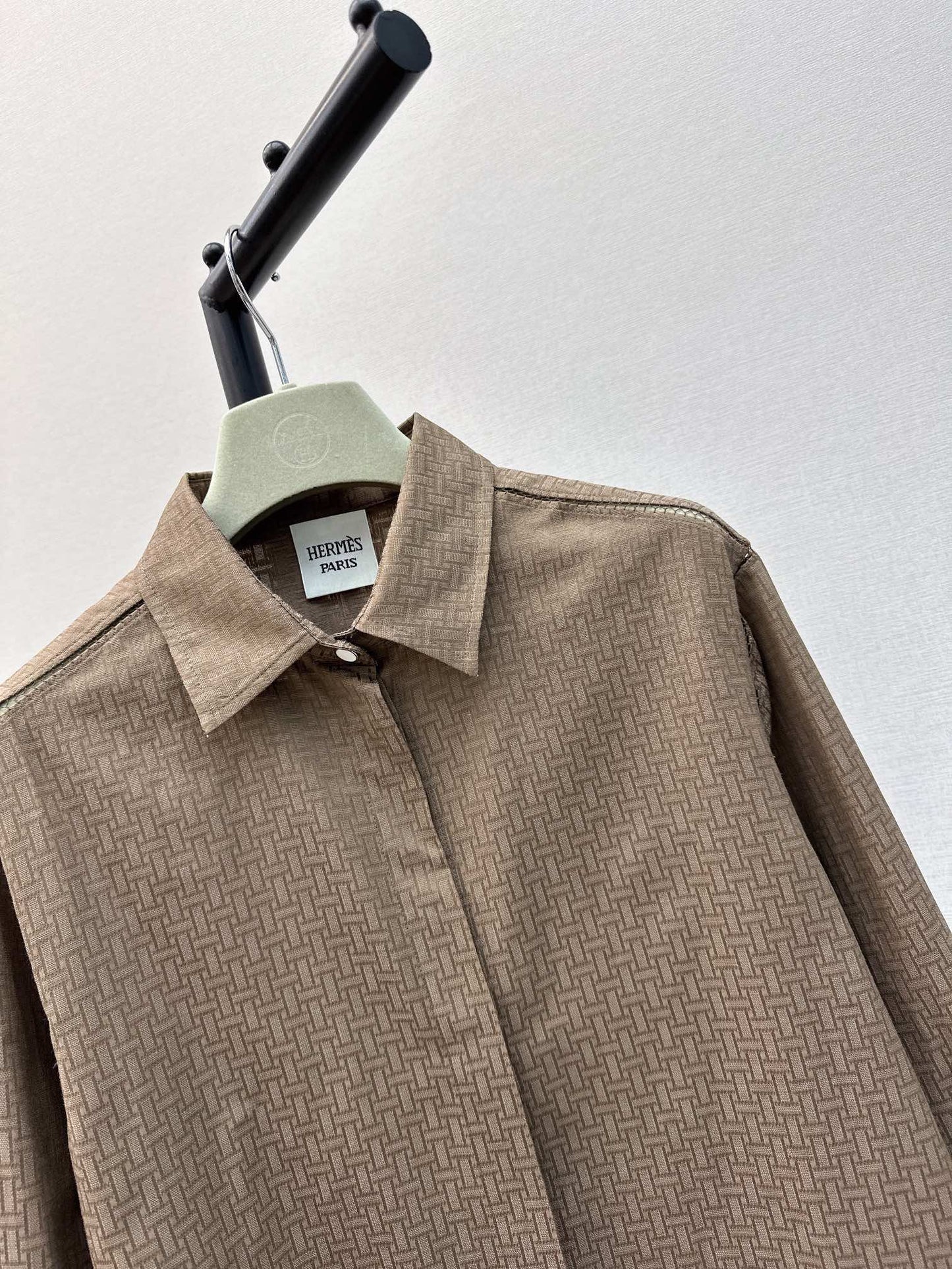 h 25ss jacquard buttons shirt