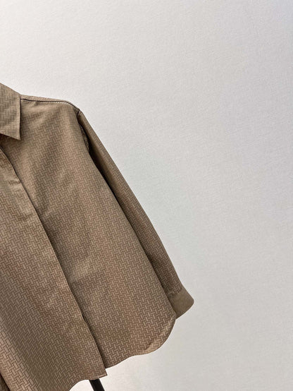 h 25ss jacquard buttons shirt