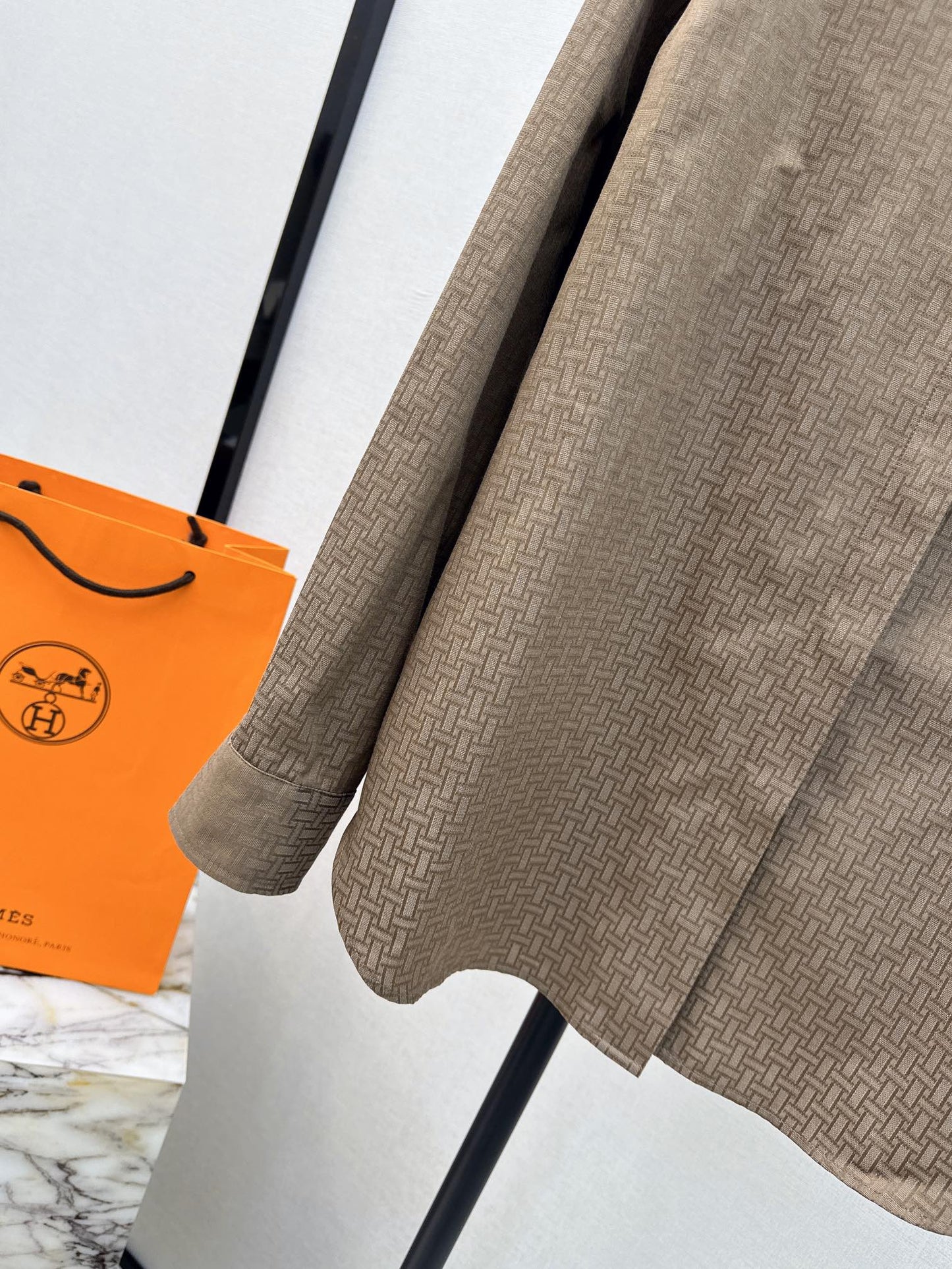 h 25ss jacquard buttons shirt