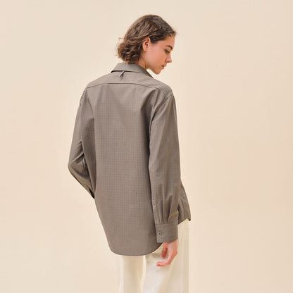 h 25ss jacquard buttons shirt