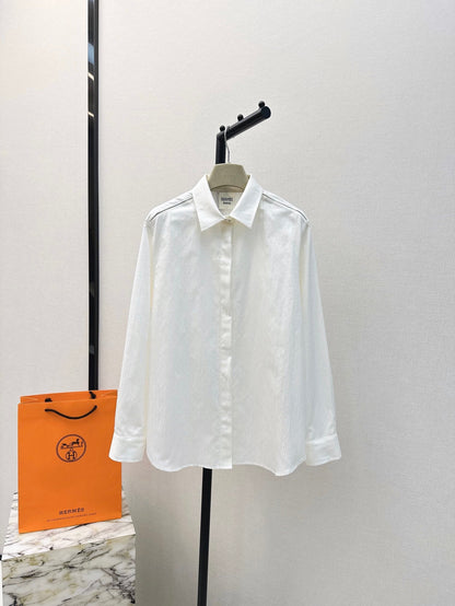 h 25ss jacquard buttons shirt