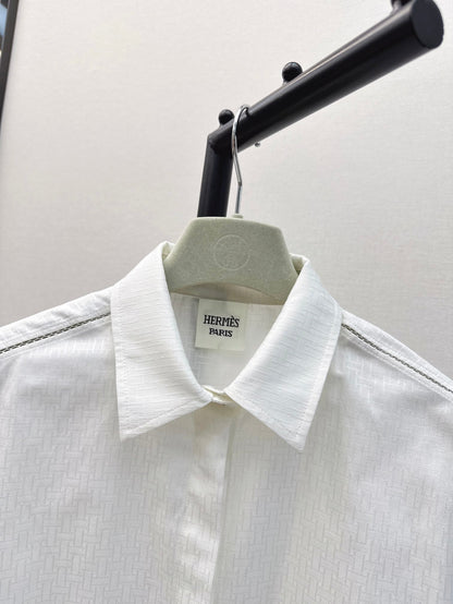 h 25ss jacquard buttons shirt