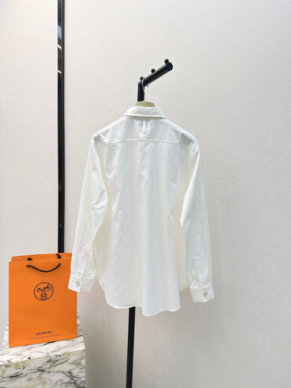h 25ss jacquard buttons shirt
