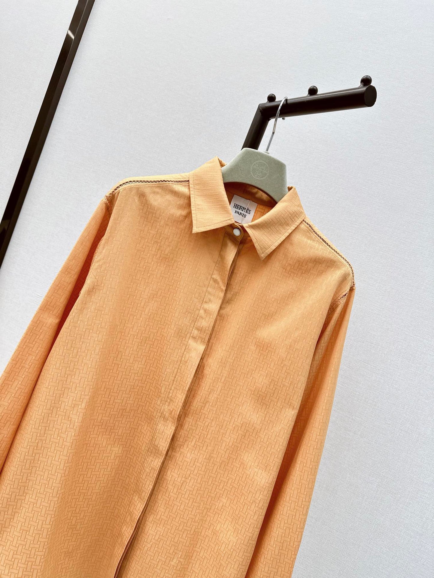 h 25ss jacquard buttons shirt