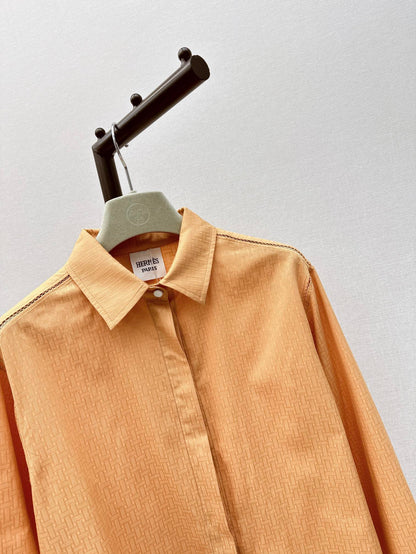 h 25ss jacquard buttons shirt