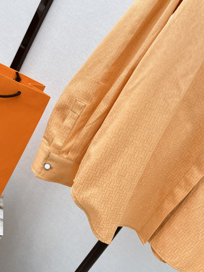 h 25ss jacquard buttons shirt