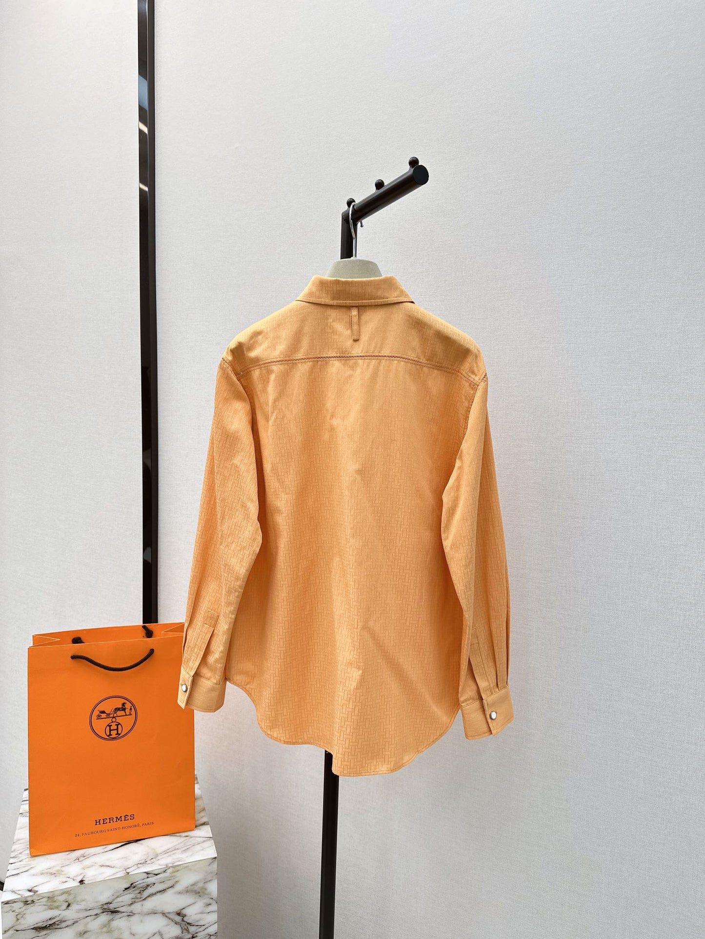 h 25ss jacquard buttons shirt