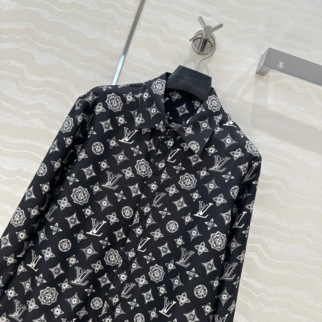 L 25ss silk buttons shirt