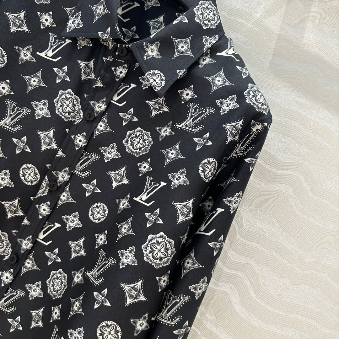 L 25ss silk buttons shirt