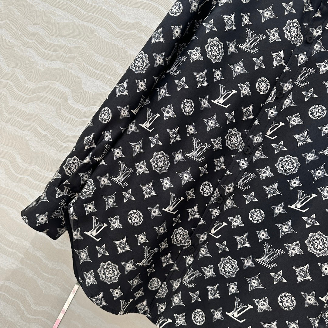 L 25ss silk buttons shirt