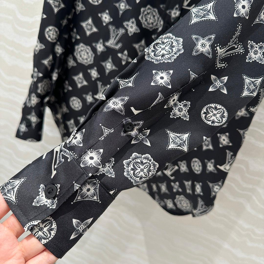 L 25ss silk buttons shirt