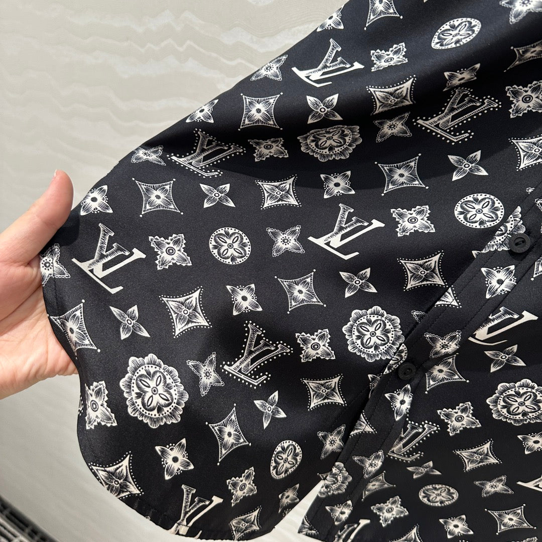 L 25ss silk buttons shirt