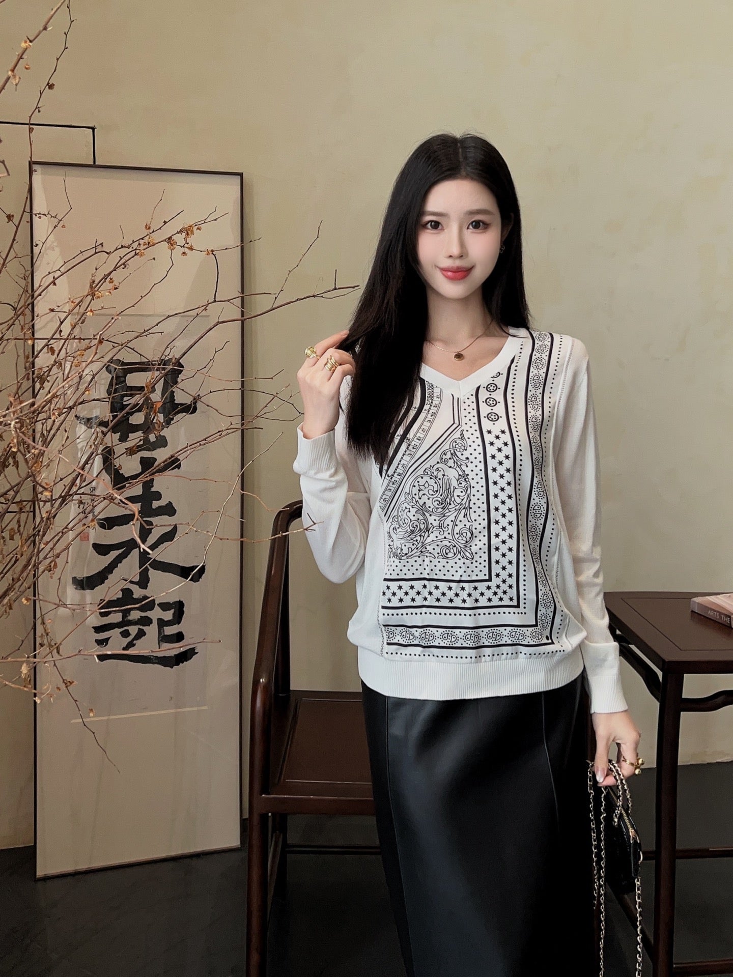 H 25ss knitted sweater