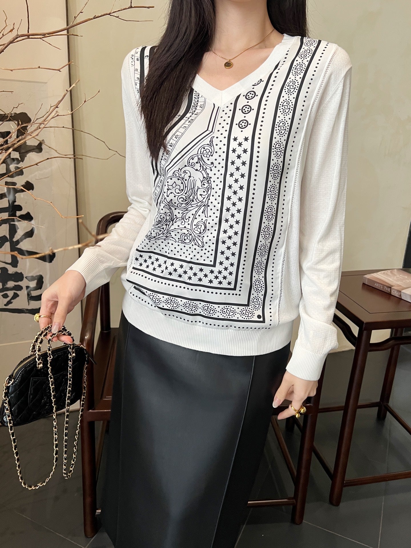 H 25ss knitted sweater