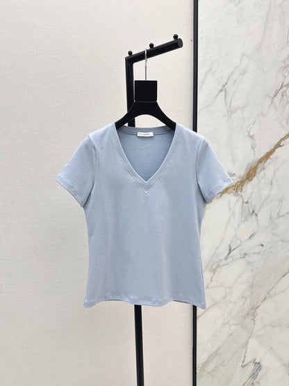 r 25ss V neck t-shirt