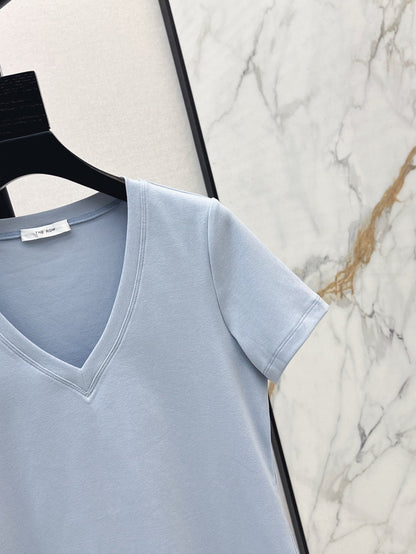 r 25ss V neck t-shirt