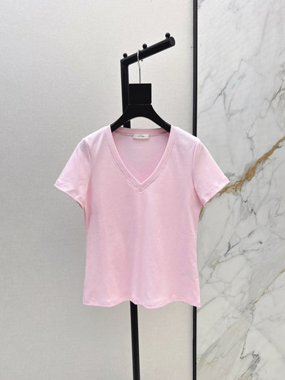 r 25ss V neck t-shirt