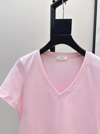 r 25ss V neck t-shirt