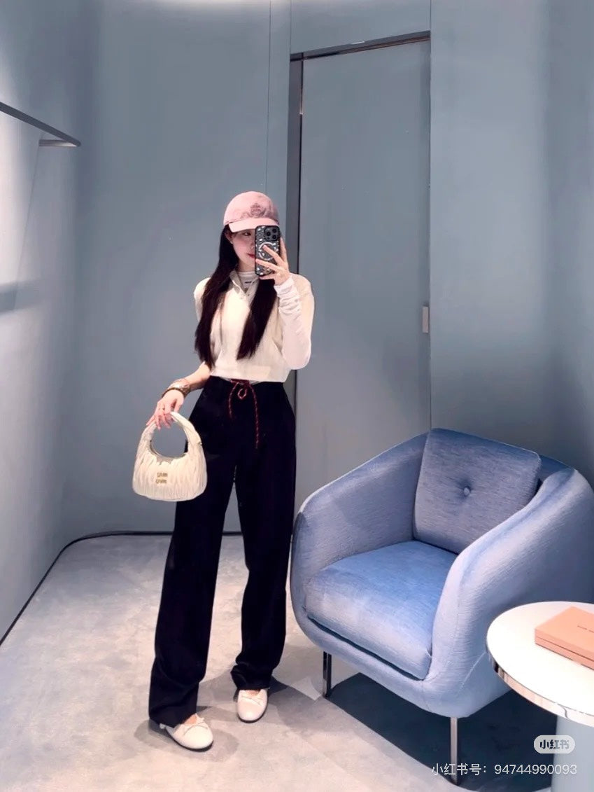 m 25ss drawstring suit pants