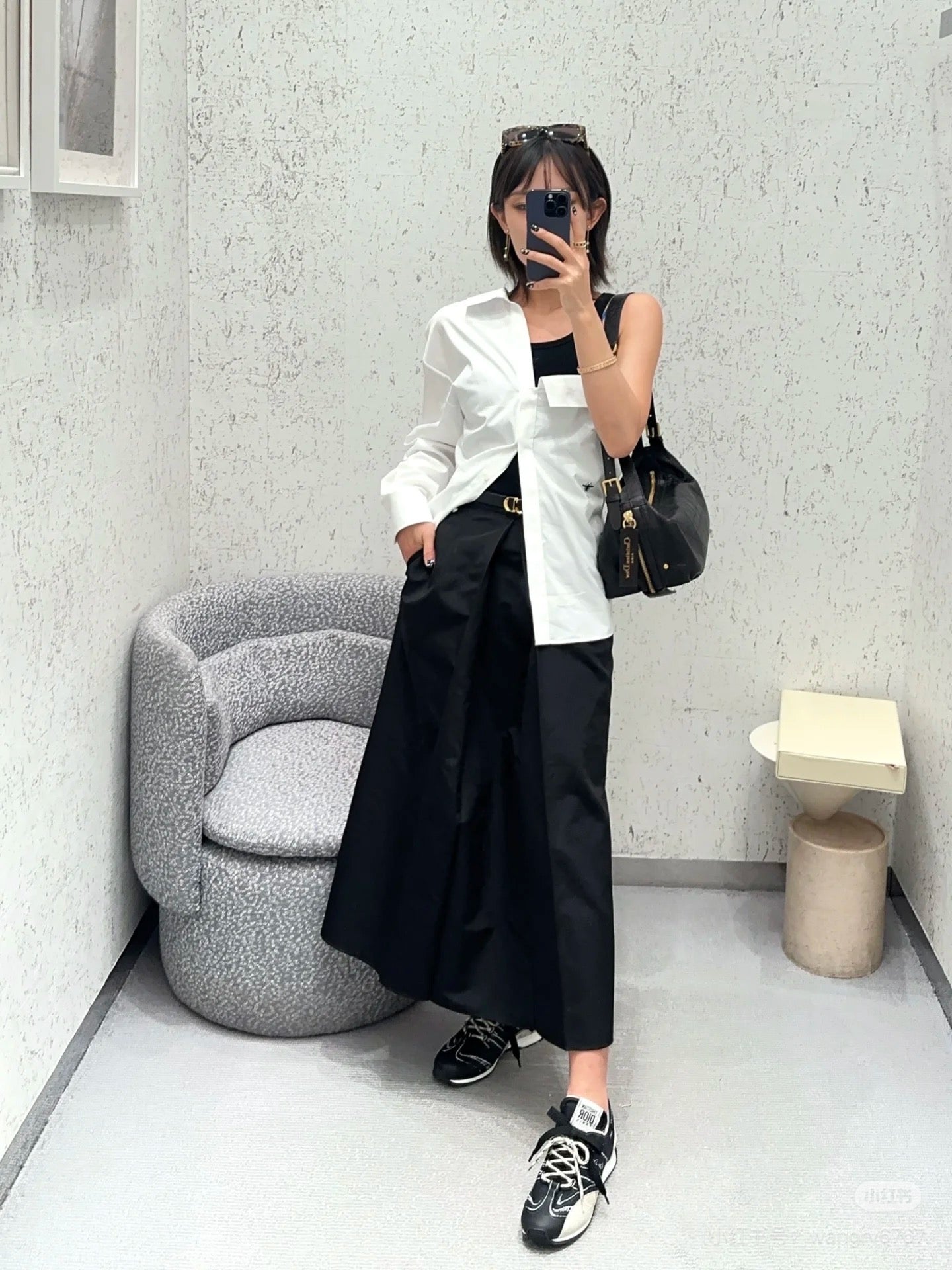 D 25ss belt skirt