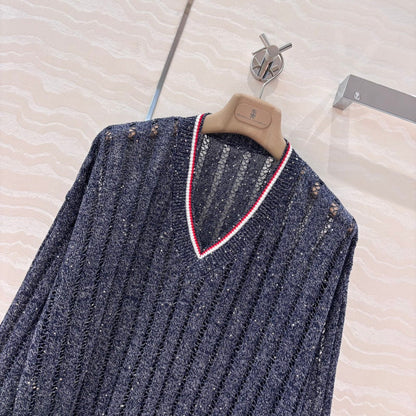 25ss v neck knitted sweater