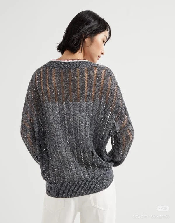 25ss v neck knitted sweater