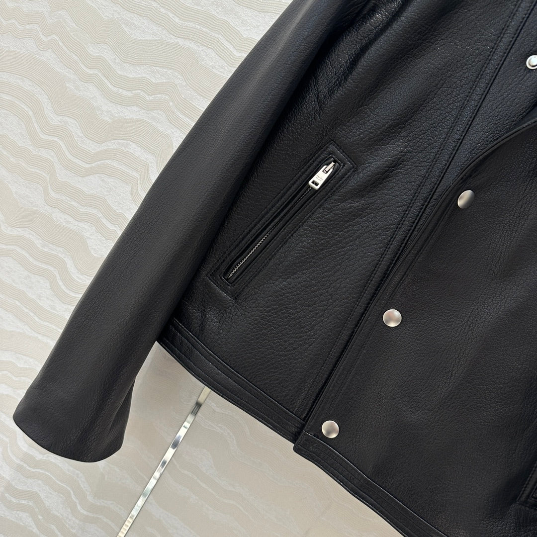 24fw leather jacket