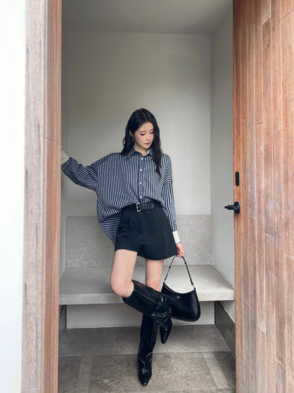 P 25ss loose fit buttons shirt