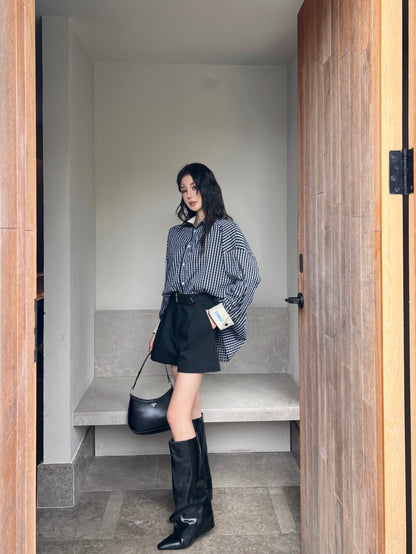 P 25ss loose fit buttons shirt