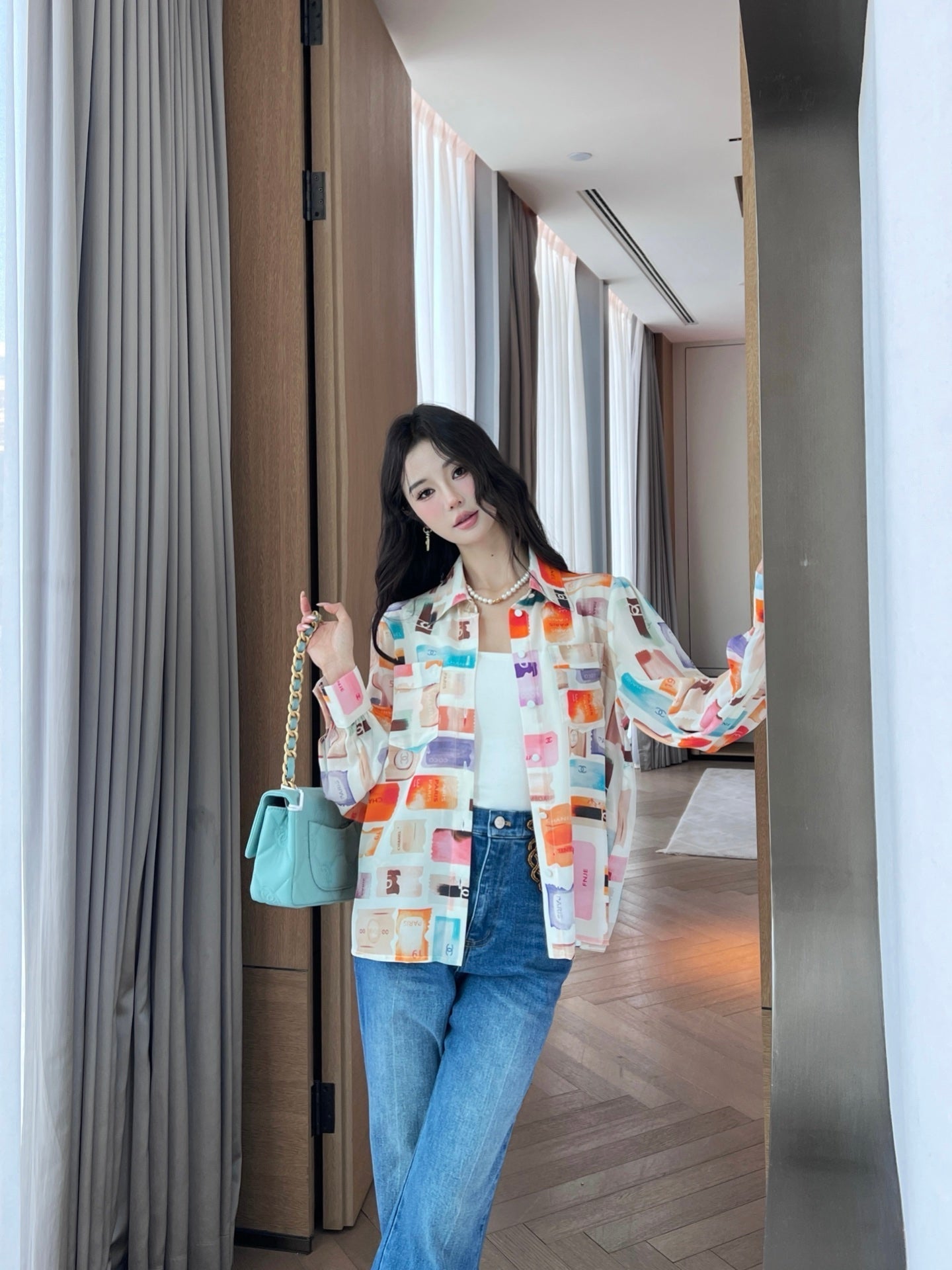 25ss silk buttons shirt