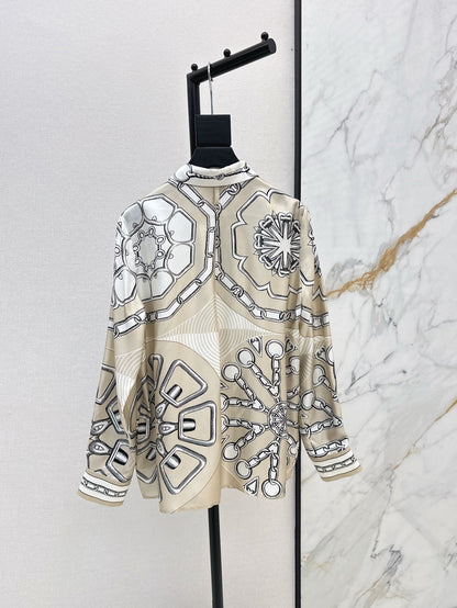H 25ss silk buttons shirt