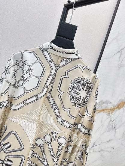 H 25ss silk buttons shirt