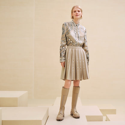 H 25ss silk buttons shirt