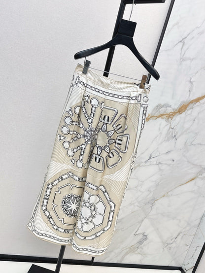 25ss silk wide leg pants